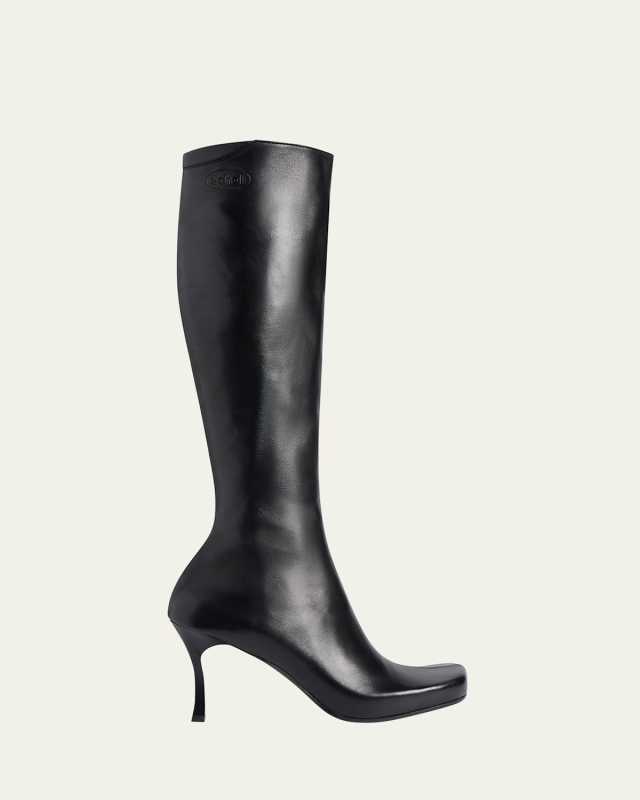 x Scholl Leather Knee-High Boots